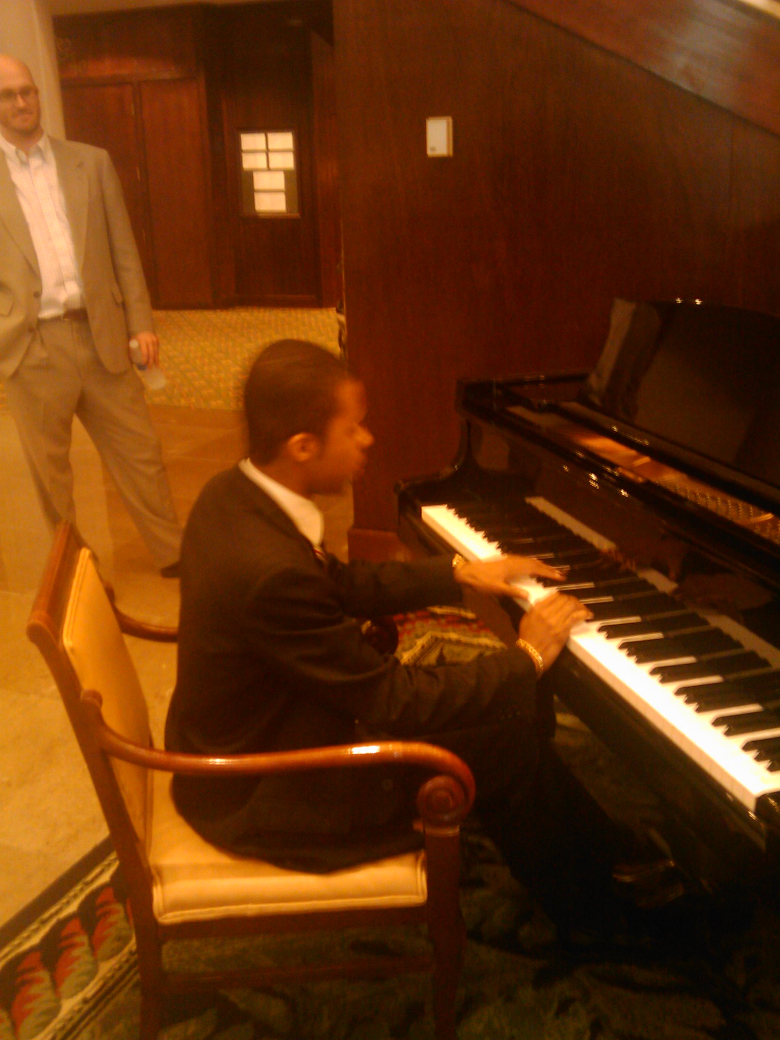 Playing the piano Me in action!