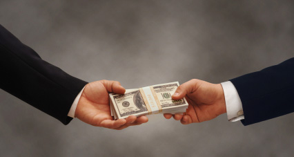 Money handshake